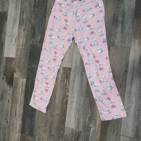 Munki Munki womens pj pants XL drawstring pink macaroon pajamas Lightweight - Picture 9 of 9
